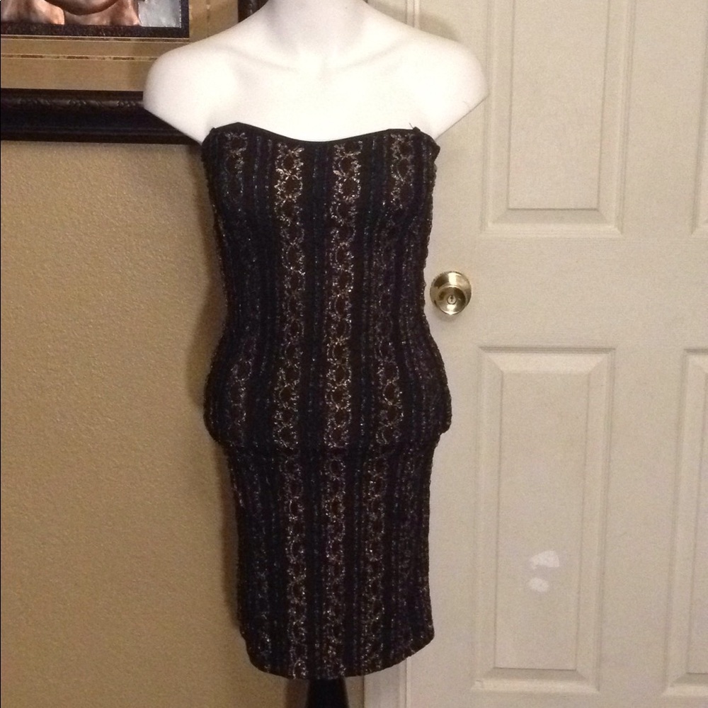 Laced bodycon mini dress